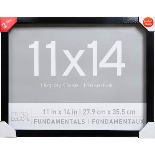 2 Pack Black Fundamentals Glossy 11" x 14" Shadow Box by Studio Décor®